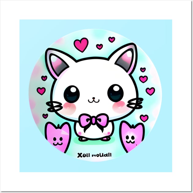 Sweet Meowdorable Love Wall Art by KawaiiNimbus